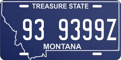 MT license plate 939399Z