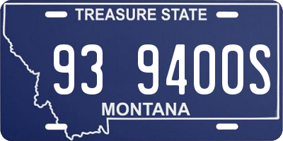 MT license plate 939400S