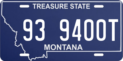 MT license plate 939400T