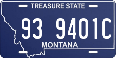 MT license plate 939401C