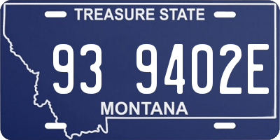 MT license plate 939402E