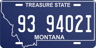 MT license plate 939402I
