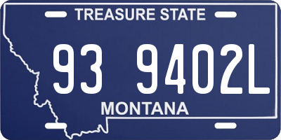 MT license plate 939402L