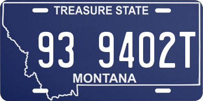 MT license plate 939402T