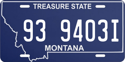 MT license plate 939403I