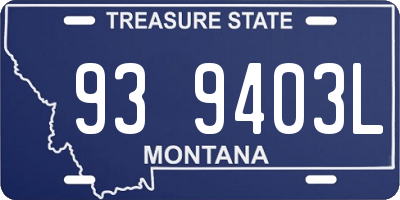 MT license plate 939403L