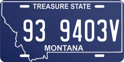 MT license plate 939403V
