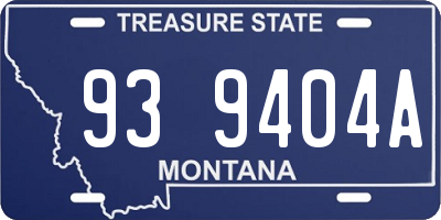 MT license plate 939404A