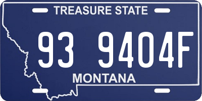 MT license plate 939404F