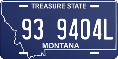 MT license plate 939404L