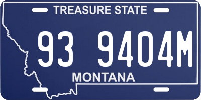 MT license plate 939404M