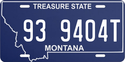 MT license plate 939404T