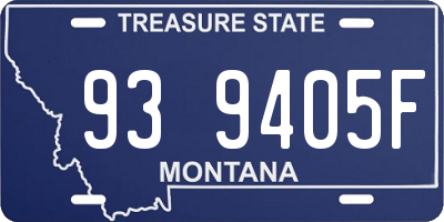 MT license plate 939405F