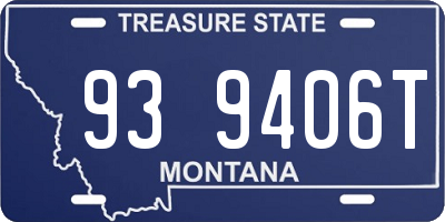 MT license plate 939406T