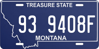 MT license plate 939408F