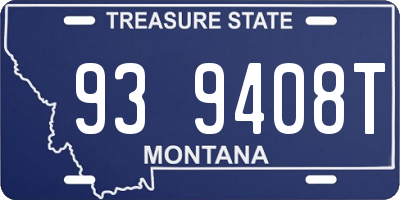 MT license plate 939408T