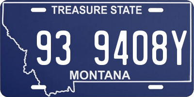 MT license plate 939408Y