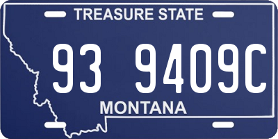 MT license plate 939409C