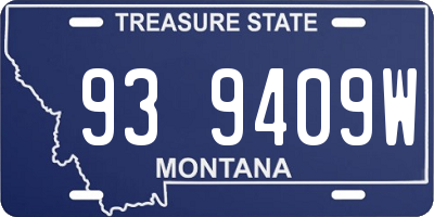 MT license plate 939409W