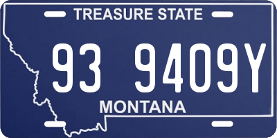 MT license plate 939409Y