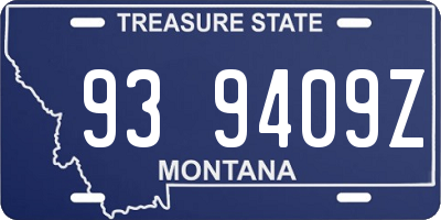 MT license plate 939409Z