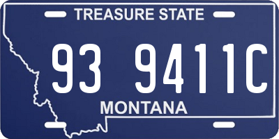 MT license plate 939411C