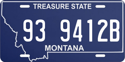 MT license plate 939412B