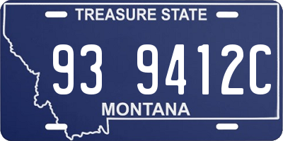 MT license plate 939412C