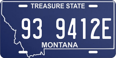 MT license plate 939412E