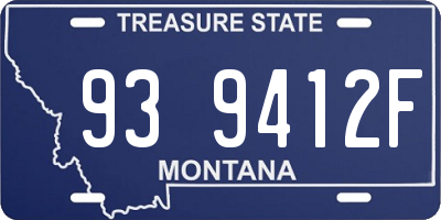 MT license plate 939412F