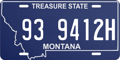 MT license plate 939412H