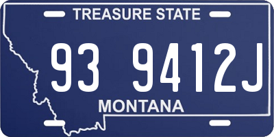 MT license plate 939412J