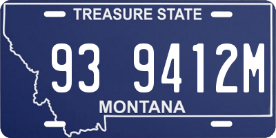 MT license plate 939412M