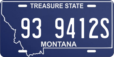 MT license plate 939412S