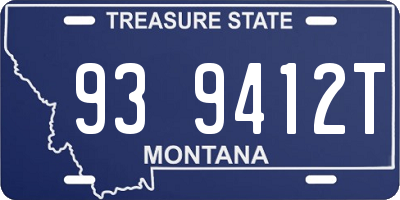 MT license plate 939412T
