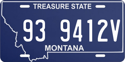 MT license plate 939412V