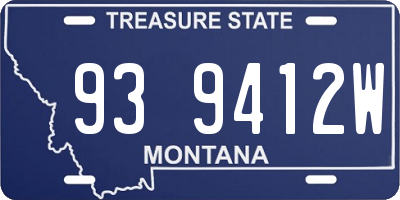 MT license plate 939412W
