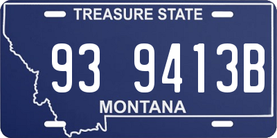 MT license plate 939413B