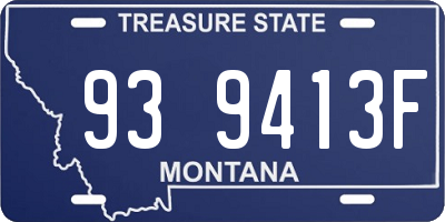 MT license plate 939413F
