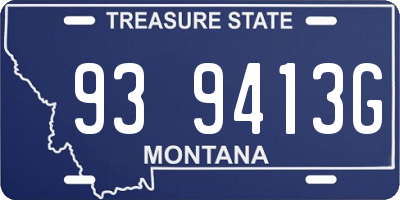 MT license plate 939413G
