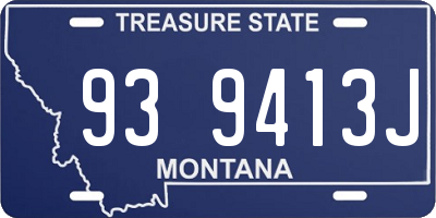 MT license plate 939413J