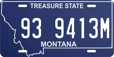 MT license plate 939413M