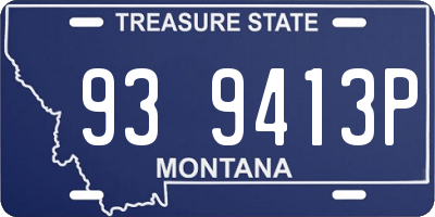 MT license plate 939413P