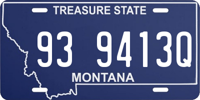 MT license plate 939413Q