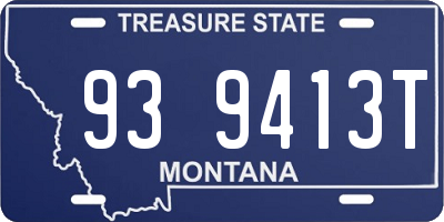 MT license plate 939413T