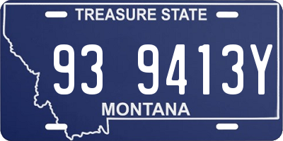 MT license plate 939413Y