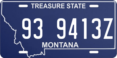MT license plate 939413Z