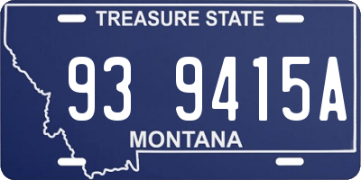 MT license plate 939415A