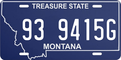 MT license plate 939415G