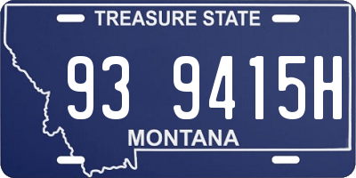 MT license plate 939415H
